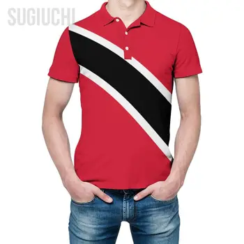 Рубашка-поло унисекс Флаг Тринидада и Тобаго 3D-печать Мужчина Поло Модная одежда Спортивные костюмы Короткие рукава  5