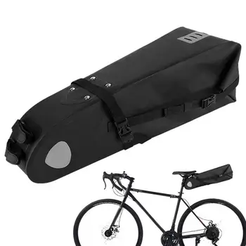  Седельные сумки для электровелосипедов Сумка для велосипеда Сумка для заднего сиденья большой емкости со светоотражающей функцией для безопасной езды и поддержкой рамы дракона для  5