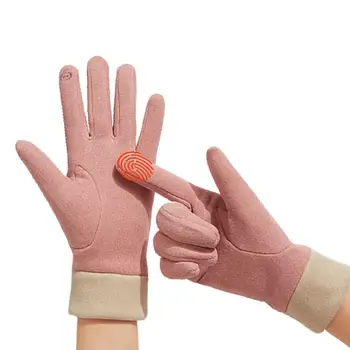  сенсорный экран Теплые перчатки Женские ручные перчатки Тепловые зимние теплые велосипедные перчатки Ветрозащитные зимние перчатки Сохраняют тепло для вождения  5