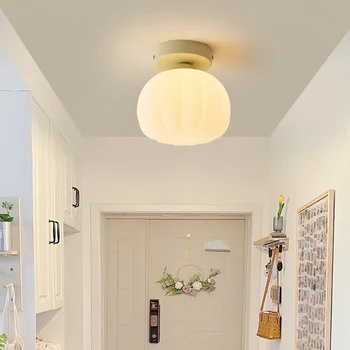  Современные потолочные светильники для балконных проходов Детская спальня Креативный потолочный светильник из тыквы Nordic Simple Home Внутреннее освещение  10