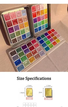 Твердые акварельные краски Набор акварельных красок для художественной росписи Дизайн ногтей 078  10