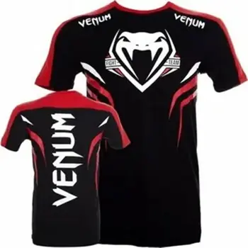  Тренировки и фитнес Мужская 3D-печать VENUM 2024 Новая летняя дышащая быстросохнущая футболка для тренажерного зала Очень большая футболка  5