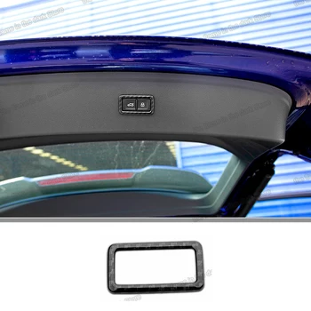 углеродное волокно Автомобильный задний багажник электронная рама ручки переключателя двери для Audi Q5 2018 2019 2020 Аксессуары 2021 2022 2023 sportback  1