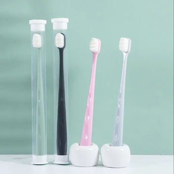 Универсальная высококачественная нано зубная щетка микронного класса плотная портативная мягкая щетина супер мягкая зубная щетка инструменты для защиты десен  5