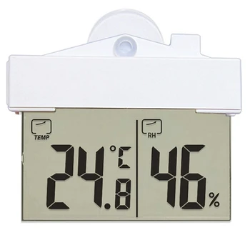 Цифровой прозрачный дисплей домашнего окна Термометр Гигрометр Внутренняя температура наружного воздуха Внутренняя станция измерения влажности с Suc  5