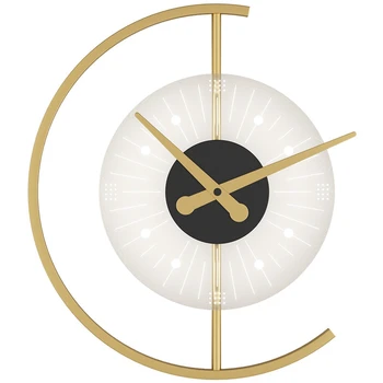 Часы Настенный светильник Алюминиевые часы Настенный светильник Гостиная Фон Стена Спальня Прикроватная Современная Простая Декоративная Лампа  10