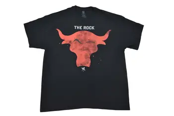 Черная рубашка The Rock Mens Dwayne Johnson Brahma Bull Wrestling New L, XL, 3XL  5