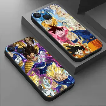 чехол для Apple iPhone 15 11 13 14 Pro Max 7 8 Plus X XS XR SE 6 6S Задняя крышка 7+ 8+ Черные мягкие чехлы для телефонов G-Goku Anime Dragon  5