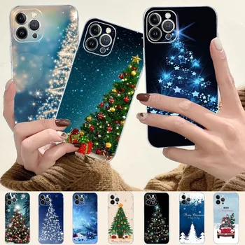 Чехол для телефона с рождественской елкой для IPhone 14 13 12 11 Pro Max XS X XR SE 2020 6 7 8 Plus Mini Protective Shell  10