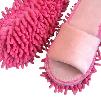 Швабра Тапочки Мягкая бытовая чистящая обувь для пола Кухня Розовый  5