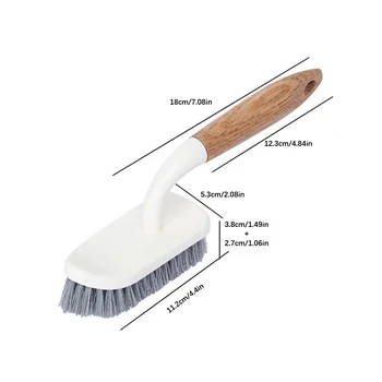  Щетка для пола Деревянная ручка Ванная комната Средство для удаления швов Инструменты для очистки Аксессуары  5