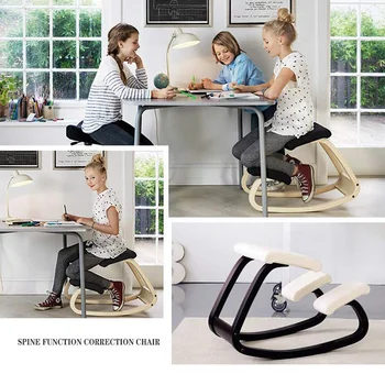 Эргономичный стул для коленей, сиденье для коррекции осанки для дома и офиса, облегчающее боль в спине и шее и улучшающее осанку  5