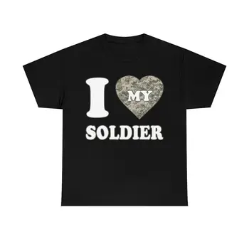 Я люблю своего солдата Хлопковая футболка унисекс  4