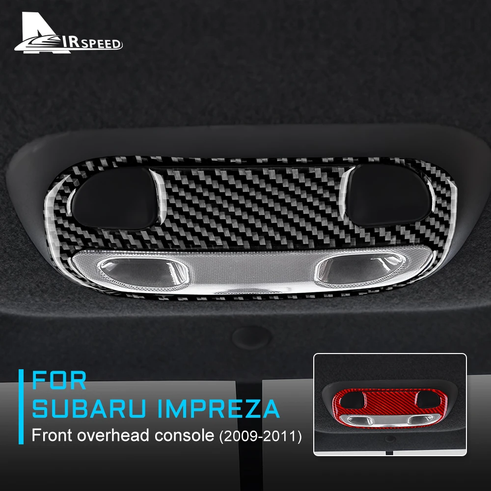 для Subaru Impreza 2009-2011 Настоящая мягкая наклейка из углеродного волокна Автомобильная передняя консоль Лампа для чтения Крышка рамки Аксессуар для внутренней отделки